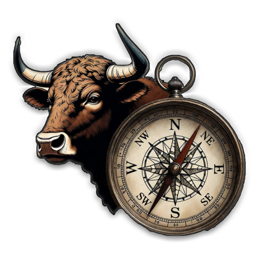 Prophecy Social House bull and compass emblem
